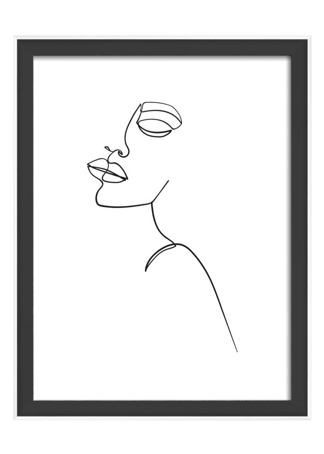 Ram Silhouette Svart 15x20 cm