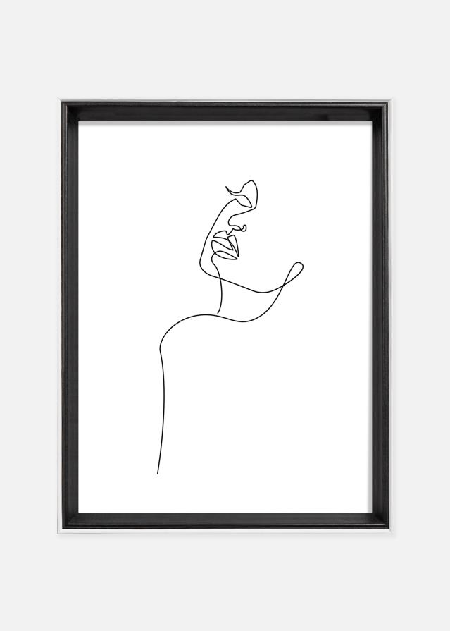 Ram Silhouette Svart 18x24 cm