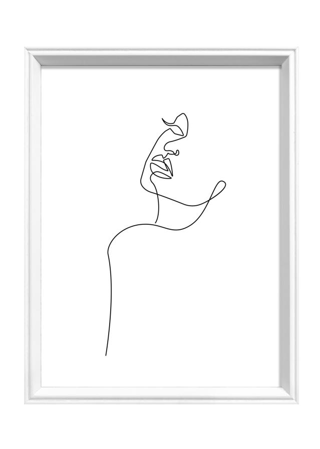 Ram Silhouette Vit 18x24 cm