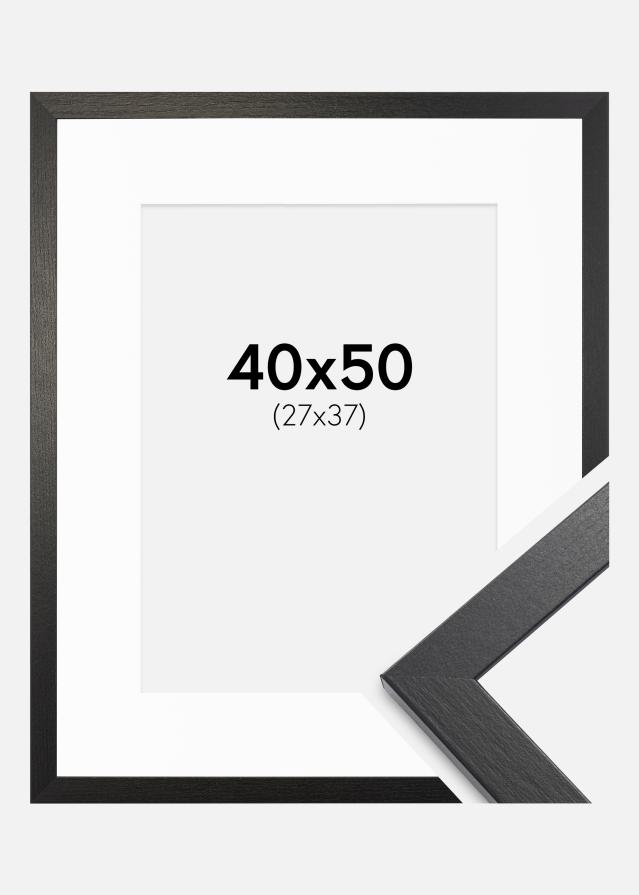 Ram Stilren Svart Ek 40x50 cm - Passepartout Vit 28x38 cm