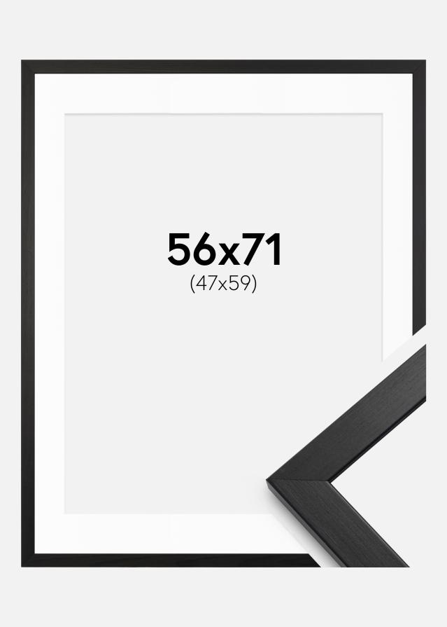 Ram Stilren Svart 56x71 cm - Passepartout Vit 48x60 cm