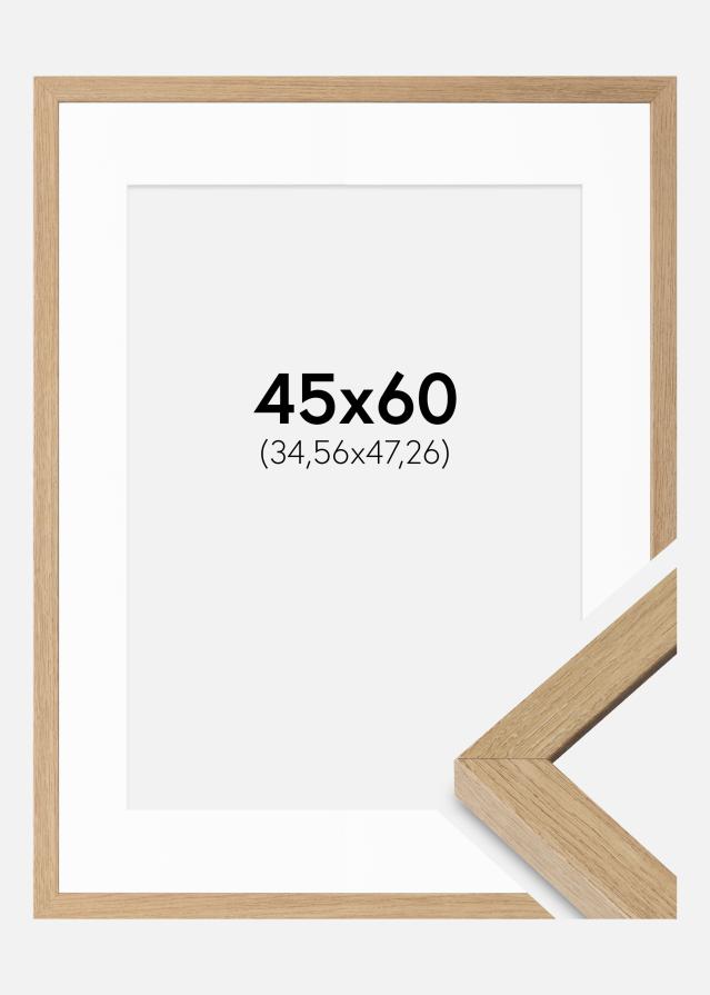 Ram Hermes Naturlig Ek 45x60 cm - Passepartout Vit 14x19 inches