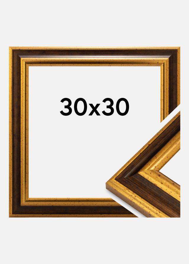 Ram Aberystwyth Akrylglas Guld 30x30 cm
