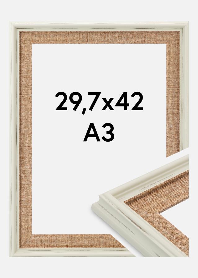 Ram Sandweave Akrylglas Vit 29.7x42 cm (A3)