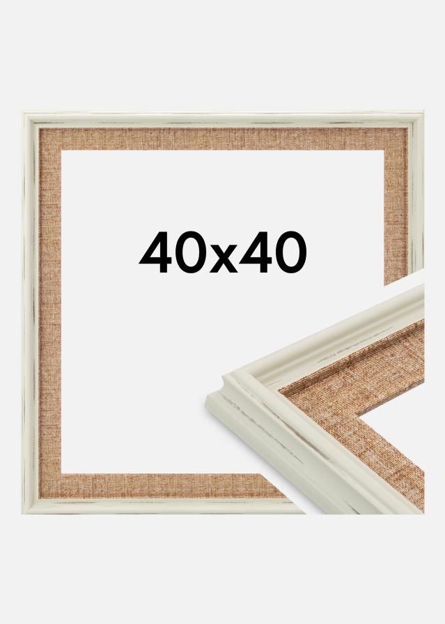 Ram Sandweave Akrylglas Vit 40x40 cm