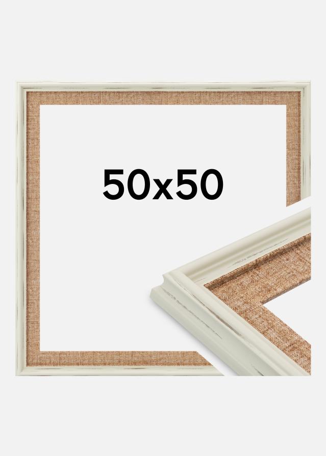 Ram Sandweave Akrylglas Vit 50x50 cm