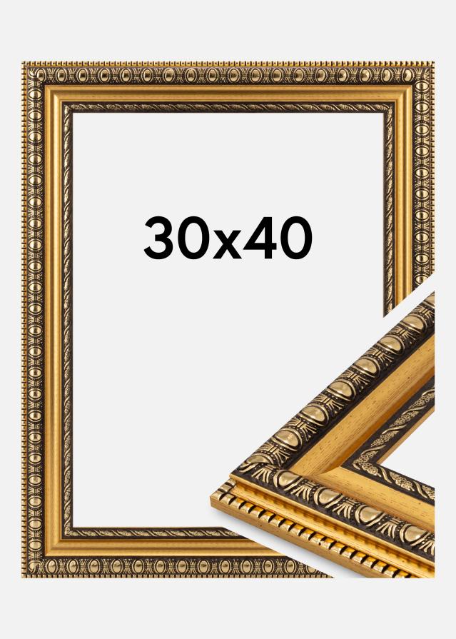 Ram Ornato Akrylglas Guld 30x40 cm