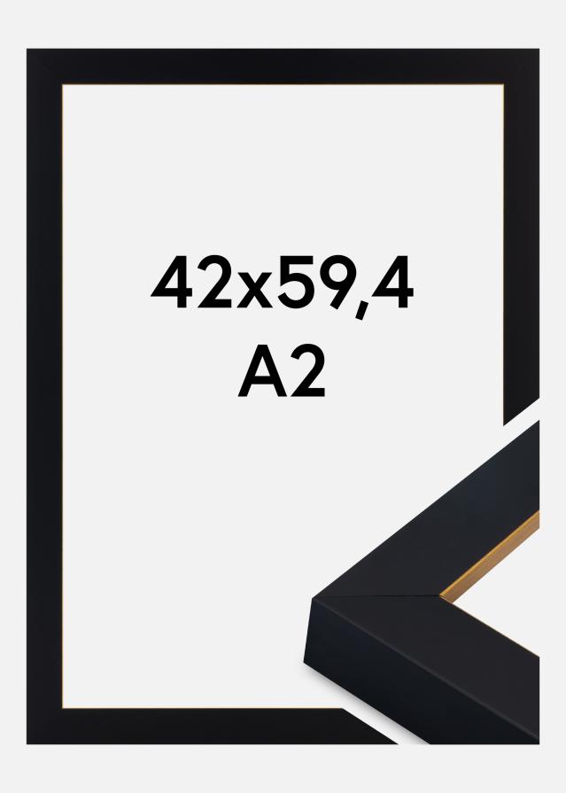 Ram Sussex Akrylglas Svart/Guld 42x59,4 cm (A2)