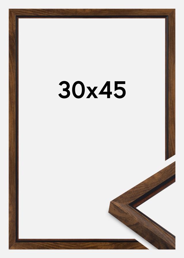 Ram Obsidian Akrylglas Valnöt 30x45 cm