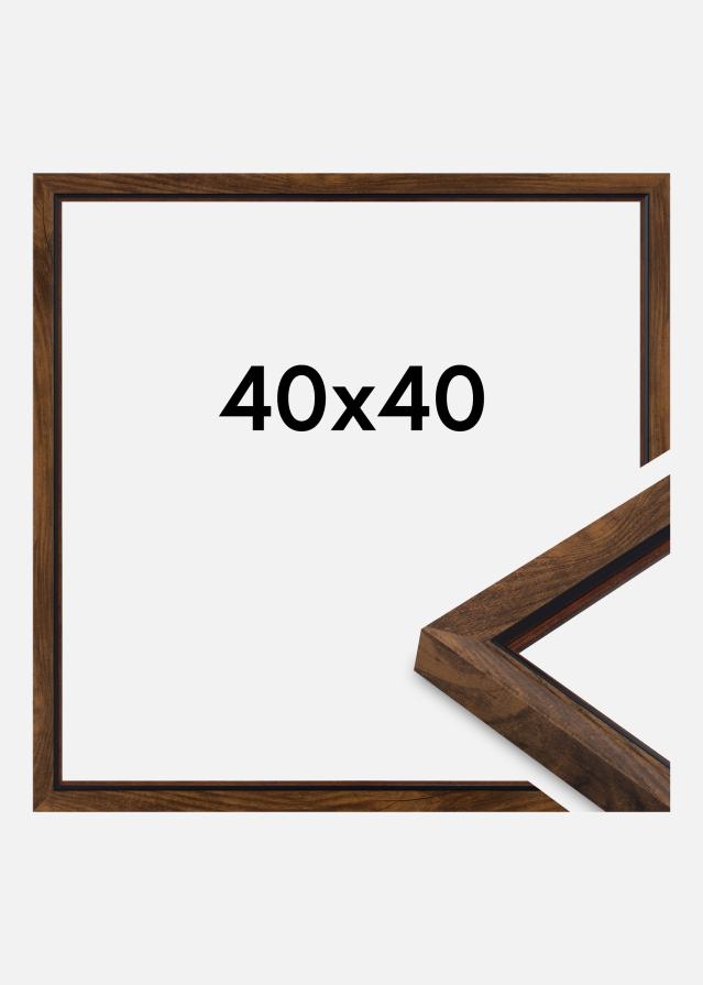 Ram Obsidian Akrylglas Valnöt 40x40 cm