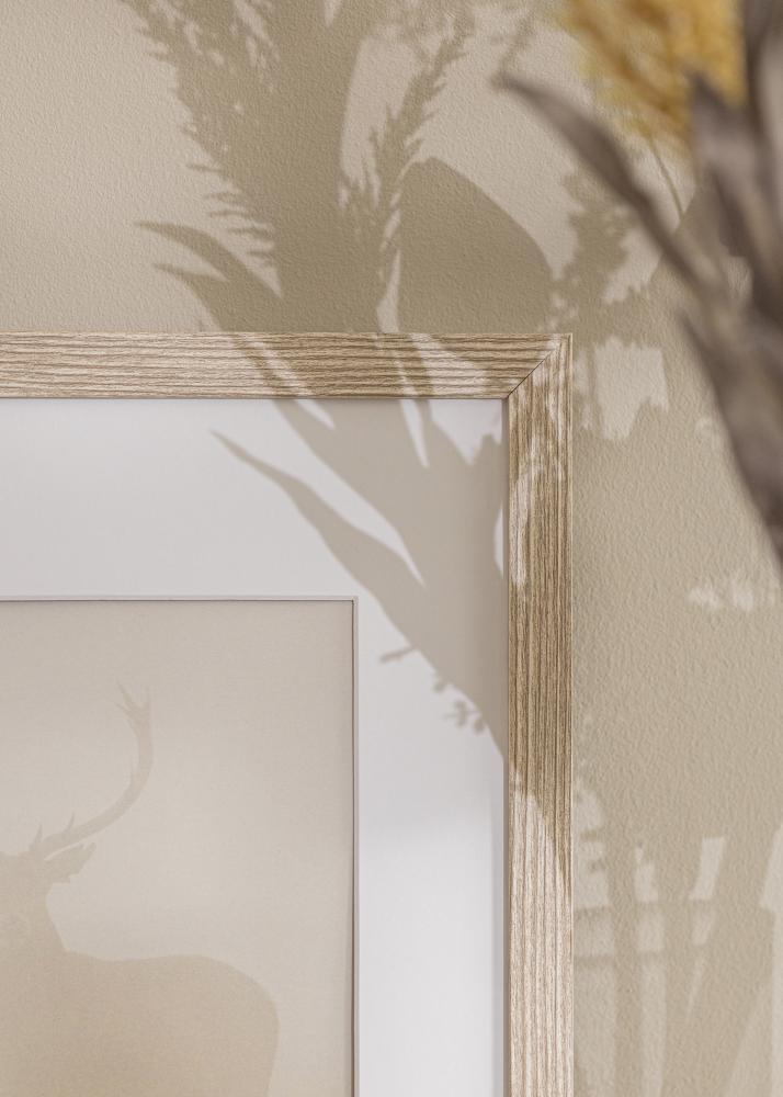 Ram Stilren Greige Ek 60x80 cm - Passepartout Vit 50x65 cm