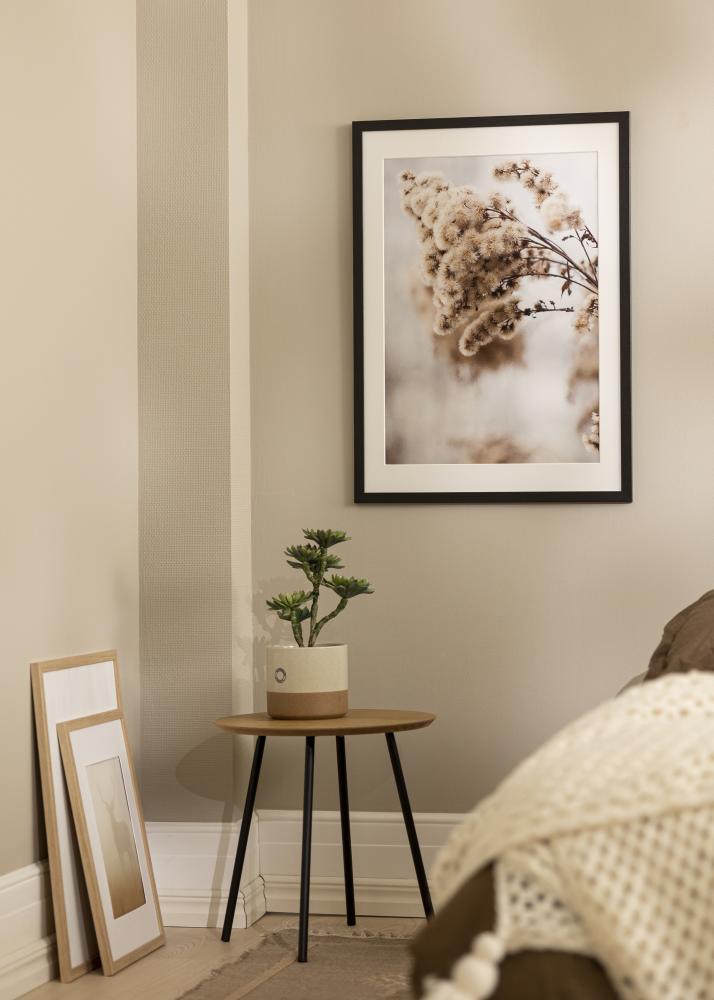 Ram Stilren Svart Ek 70x100 cm - Passepartout Vit 24x36 inches