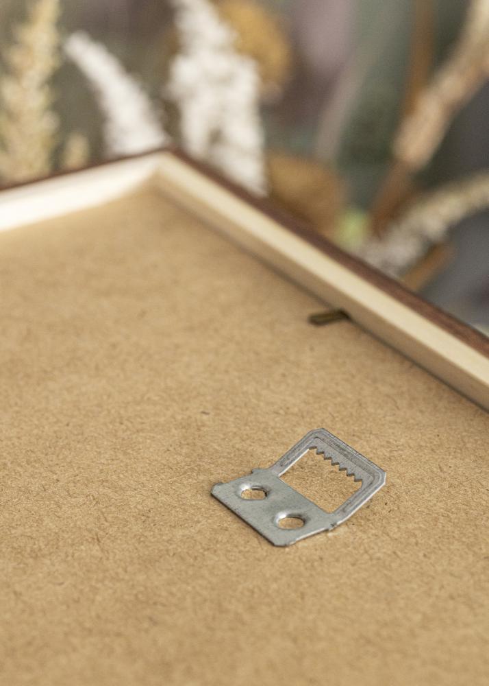 Ram Stilren Varm Brun 40x40 cm - Passepartout Vit 28x28 cm