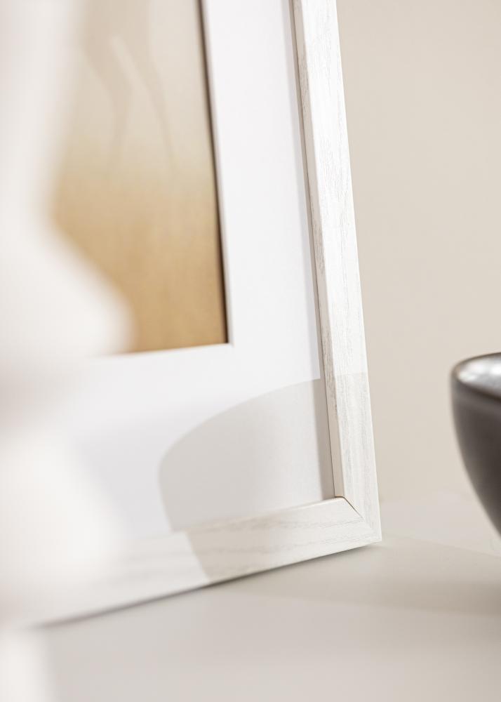 Ram Stilren Vit Ek 40x50 cm - Passepartout Vit 12x15 inches