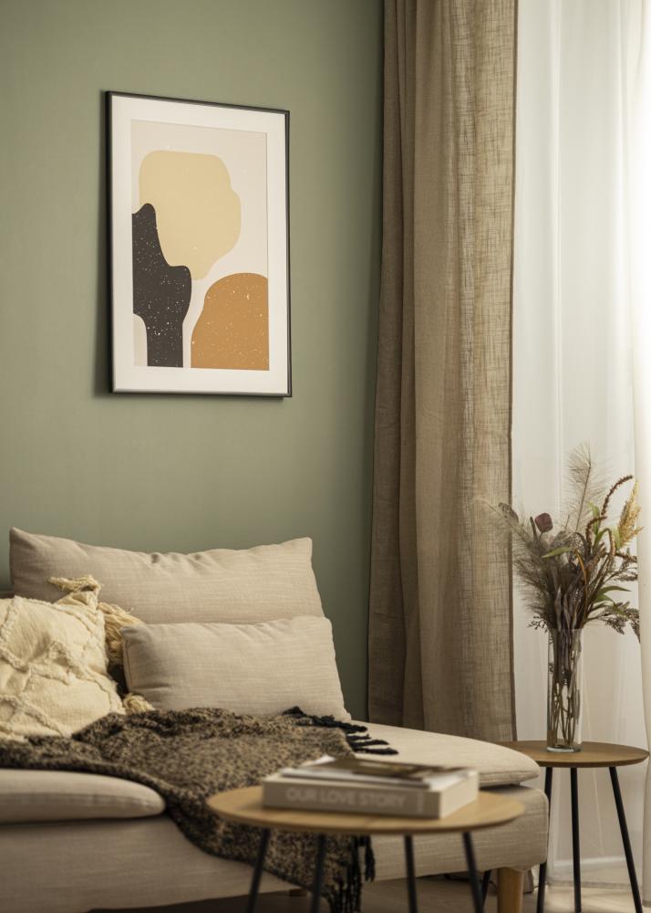 Ram Scandi Matt Svart 60x70 cm - Passepartout Vit 20x24 inches