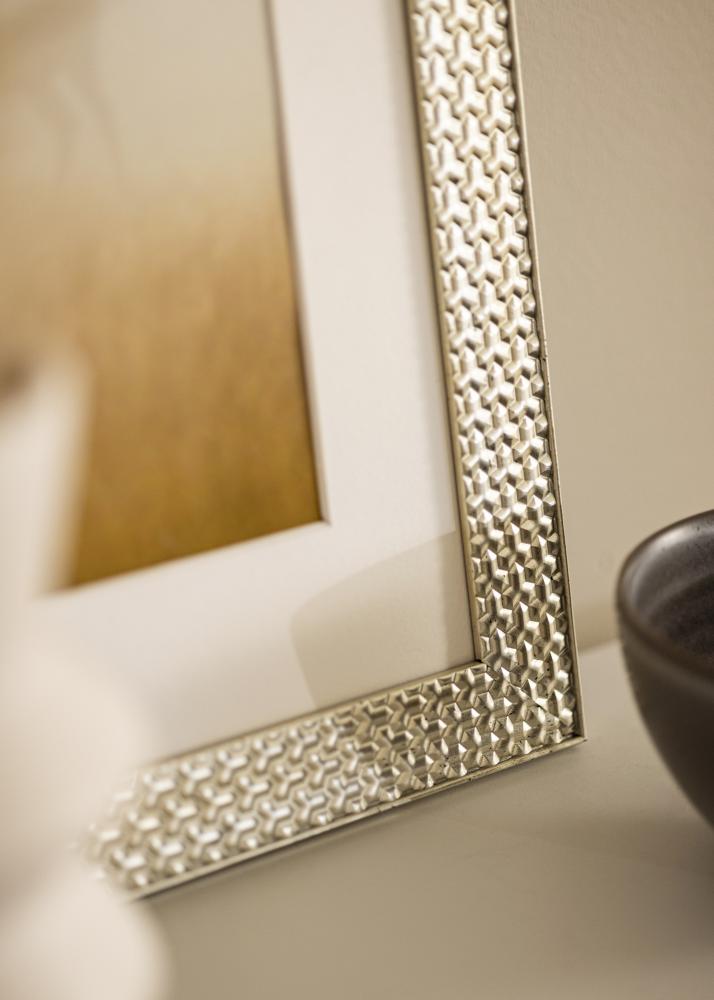 Ram Grace Silver 30x40 cm - Passepartout Vit 22x32 cm