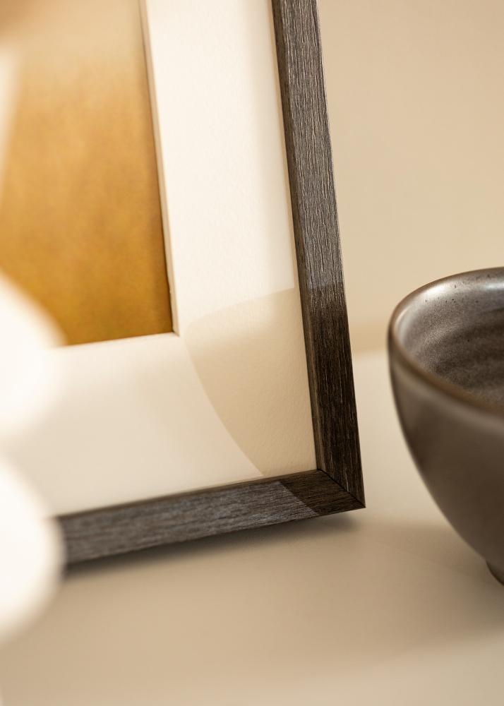 Ram Ares Grå Ek 20x30 cm - Passepartout Vit 10x20 cm