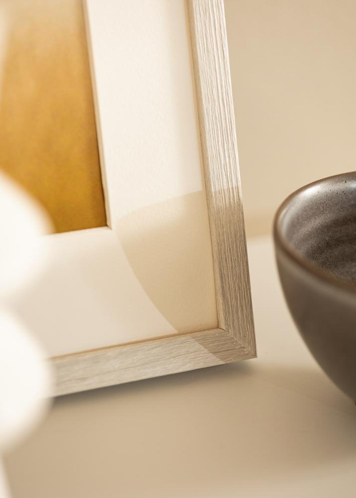 Ram Ares Vit Ek 40x40 cm - Passepartout Vit 12x12 inches