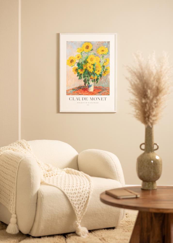 Ram Ares Vit Ek 40x40 cm - Passepartout Vit 12x12 inches