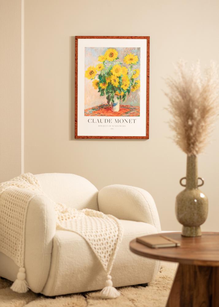 Ram Hermes Valnöt 24x30 cm - Passepartout Vit 5x8 inches