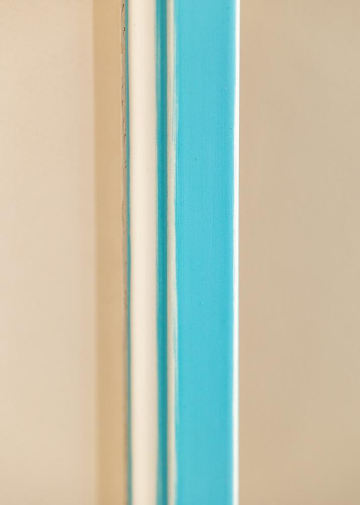 Ram Diana Ljusblå 24x30 cm - Passepartout Vit 6x8 inches