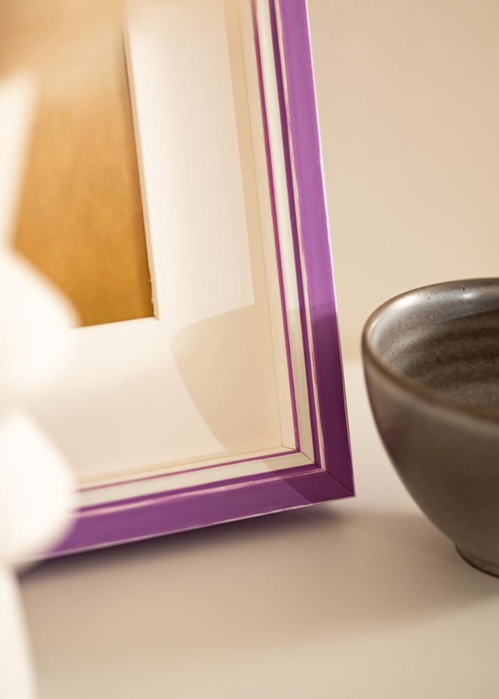 Ram Diana Lila 45x60 cm - Passepartout Vit 13x18 inches