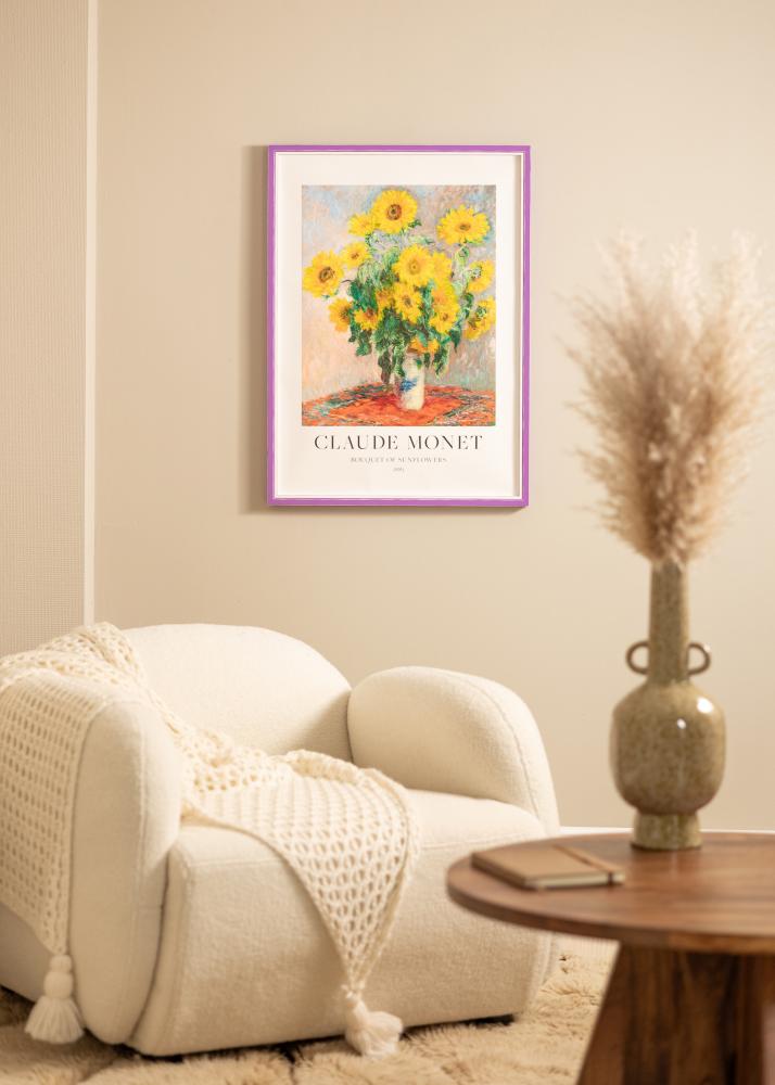 Ram Diana Lila 45x60 cm - Passepartout Vit 13x18 inches