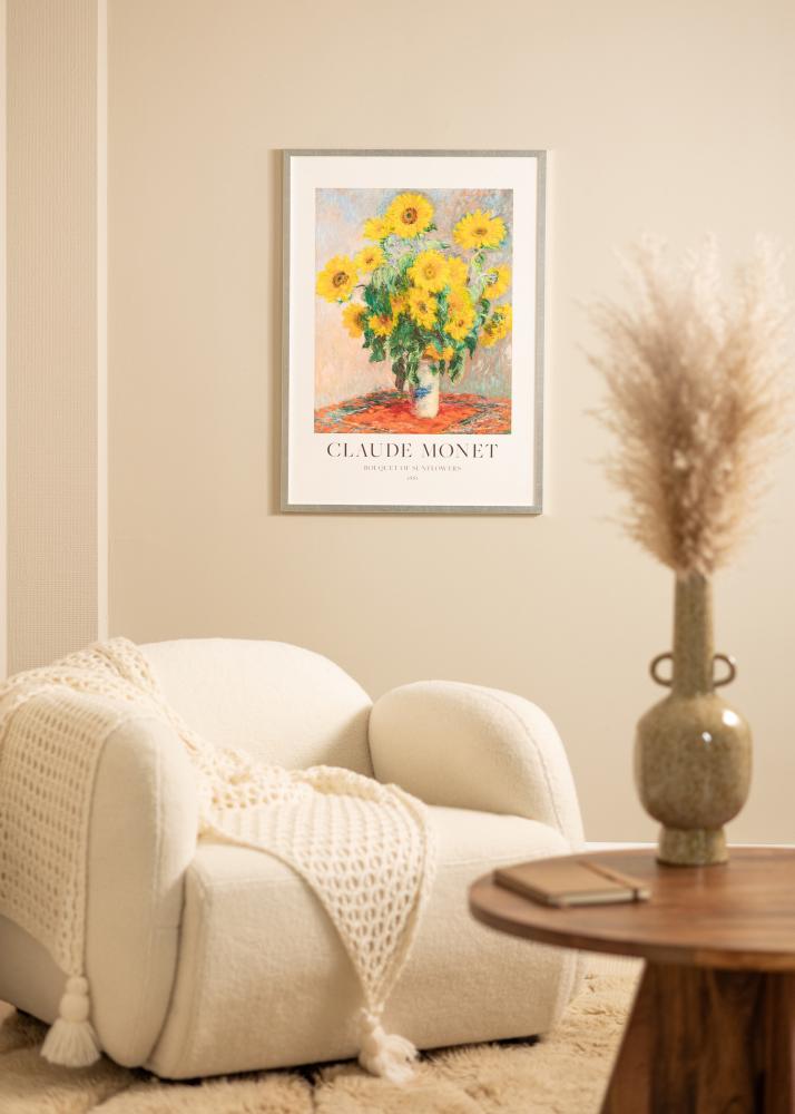 Ram Minerva Silver 30x40 cm - Passepartout Vit 20x30 cm