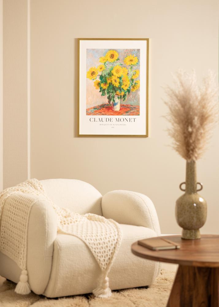 Ram Minerva Guld 40x50 cm - Passepartout Vit 28x38 cm