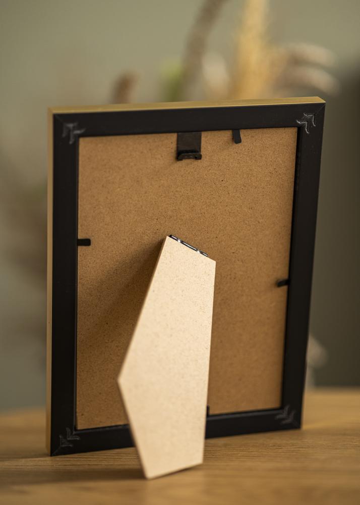 Ram Gala Guld 13x18 cm - Passepartout Vit B7 88x125 mm