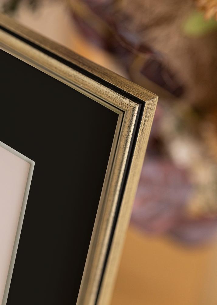 Ram Horndal Silver 60x60 cm - Passepartout Svart 50x50 cm