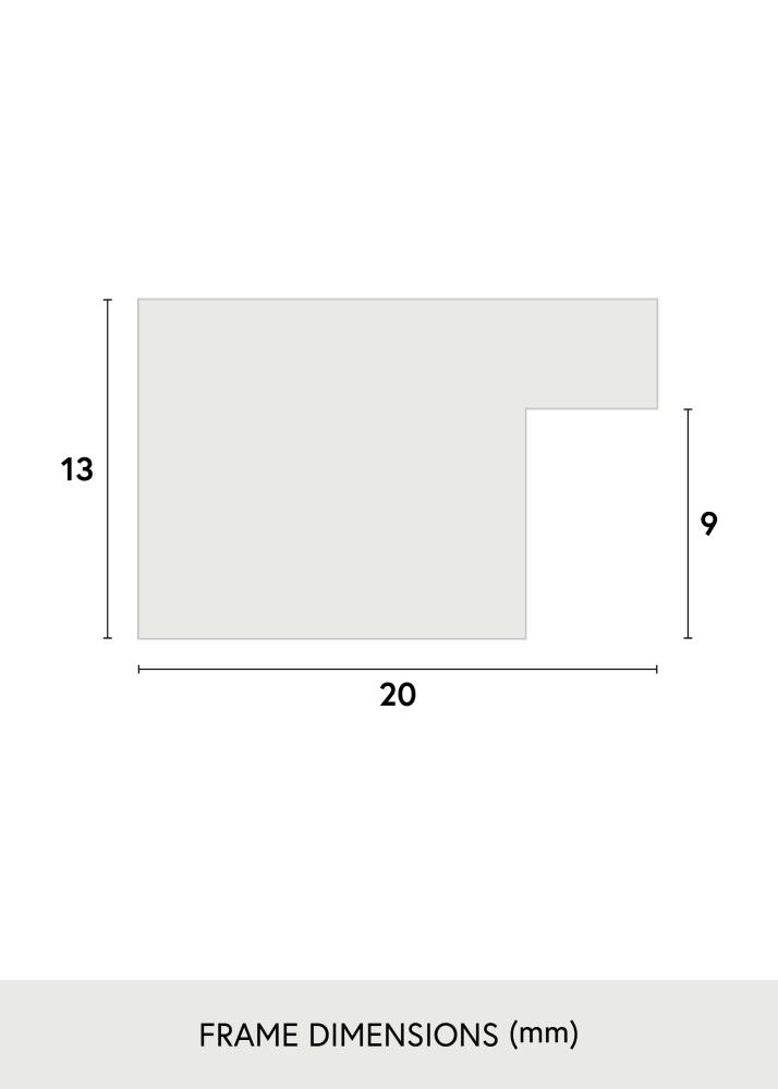 Ram Jämtland Akrylglas Svart 25x60 cm