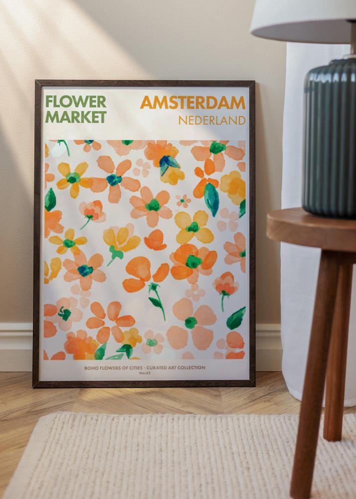 Ram Trendy Akrylglas Valnöt 48x64 cm