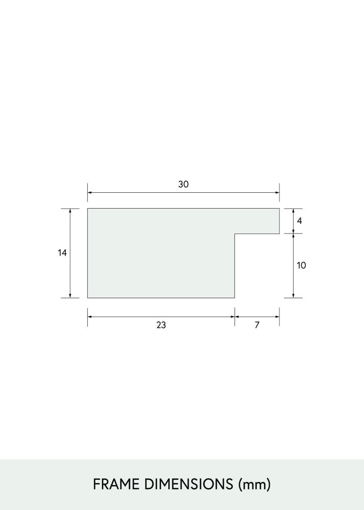 BGA Select Wide Akrylglas Svart 59,4x84,1 cm (A1)