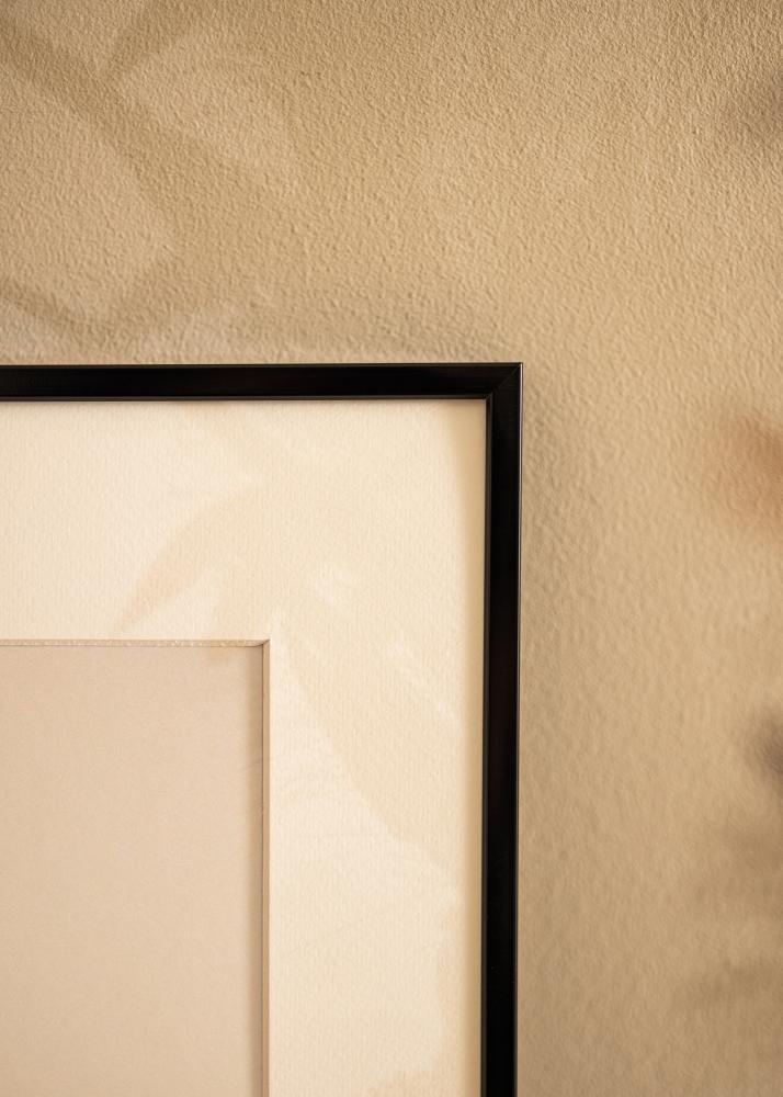 Aluminiumram Akrylglas Svart 50x60 cm