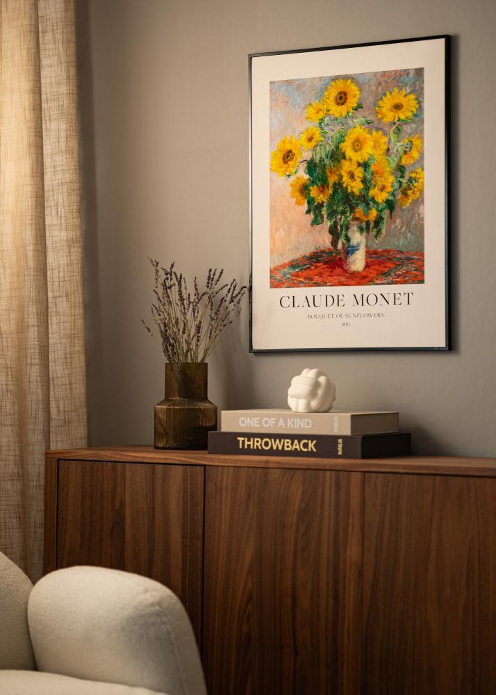 Aluminiumram Akrylglas Svart 50x60 cm