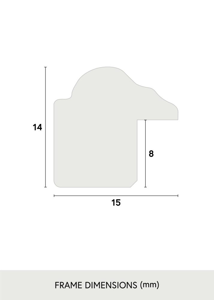 Ram Horndal Silver 60x60 cm - Passepartout Svart 50x50 cm