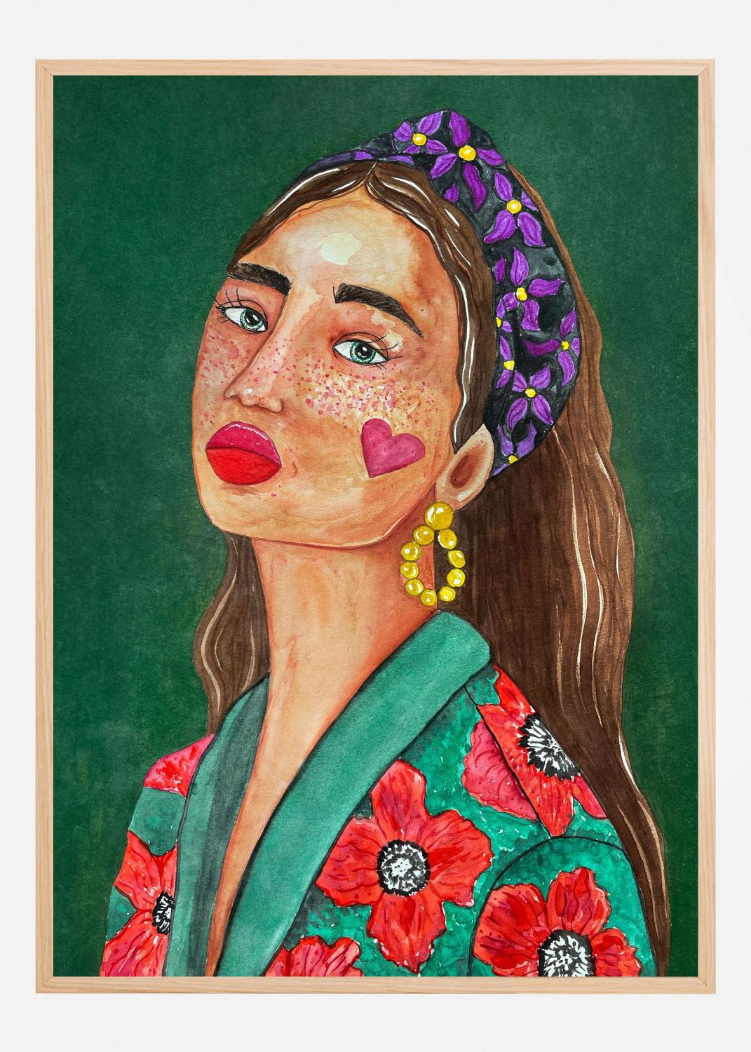 Girl with Hairband Poster (50x70 cm)