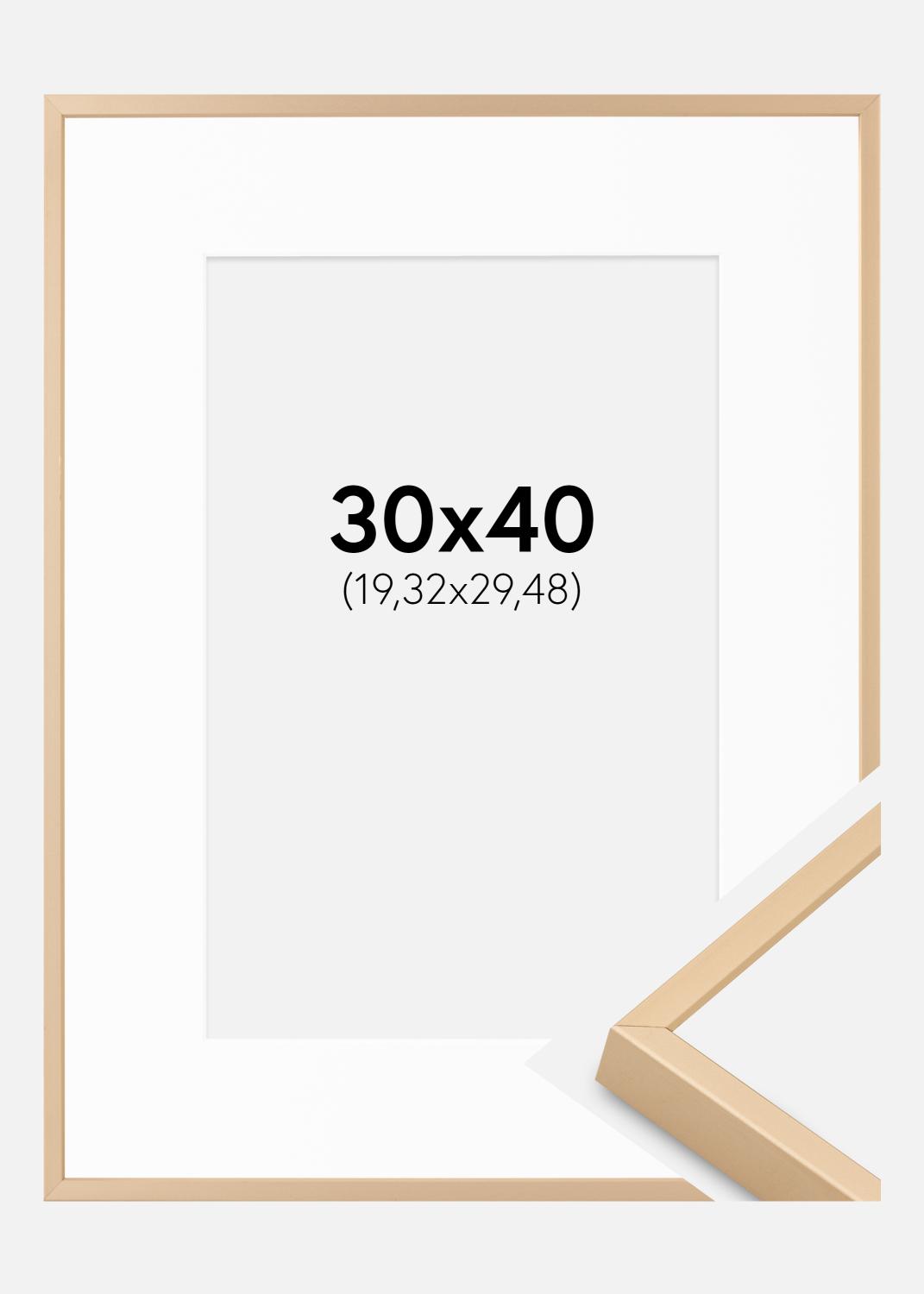 Product Image for Aluminiumram Mässing 30x40 cm - Passepartout Vit 8x12 inches