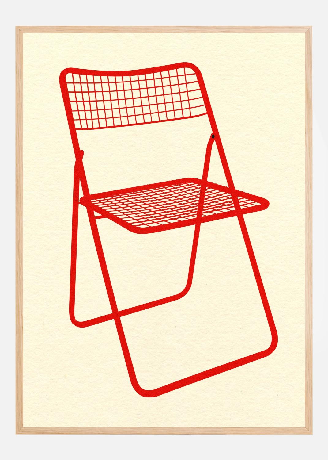 Product Image for Ted Net Chair Red Poster (100x140 cm)