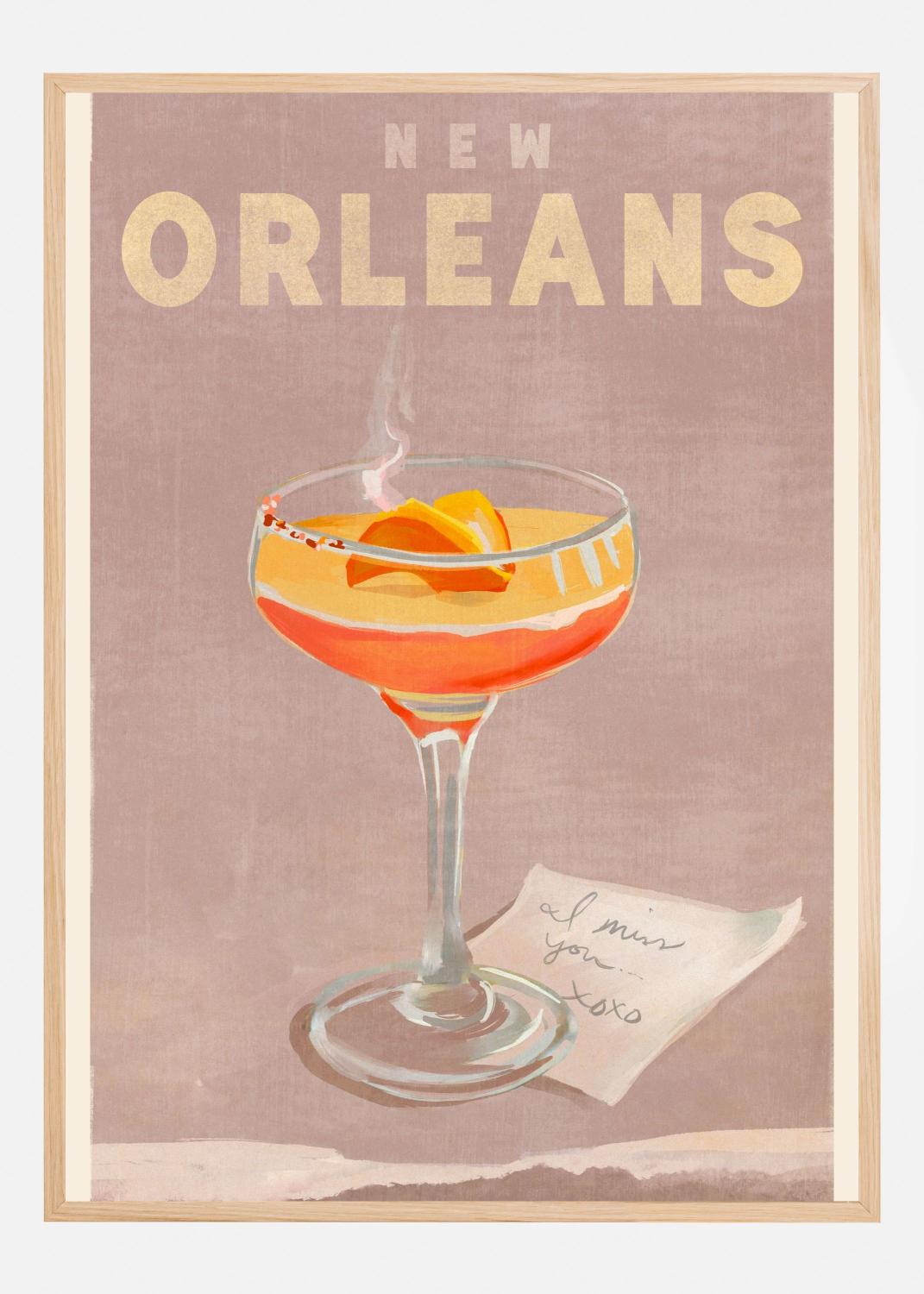 Product Image for New Orleans Cocktail Travel Poster Poster (21x29.7 cm (A4))