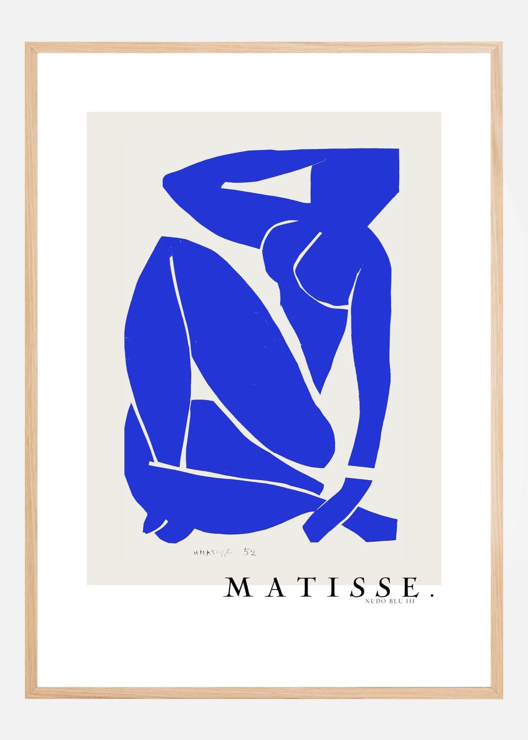 Product Image for Nudo Blu III 1952 Boarder - Henri Matisse Poster (21x29.7 cm (A4))