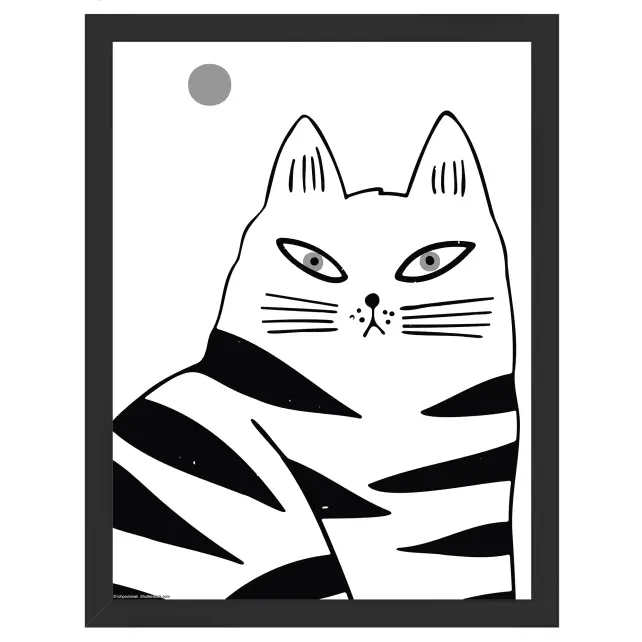 Ram Liv Svart 30x40 cm - Passepartout Vit 21x29,7 cm