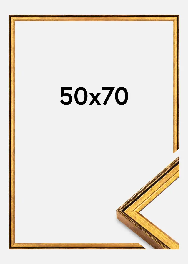 Ram Ringa Akrylglas Guld 50x70 cm