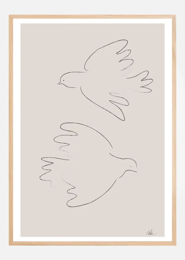 Two Doves Poster