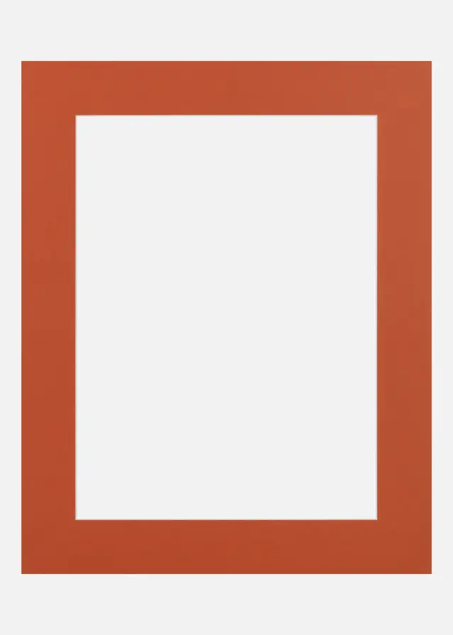 Passepartout Burnt Orange (Vit kärna) 24x30 cm (17x23)