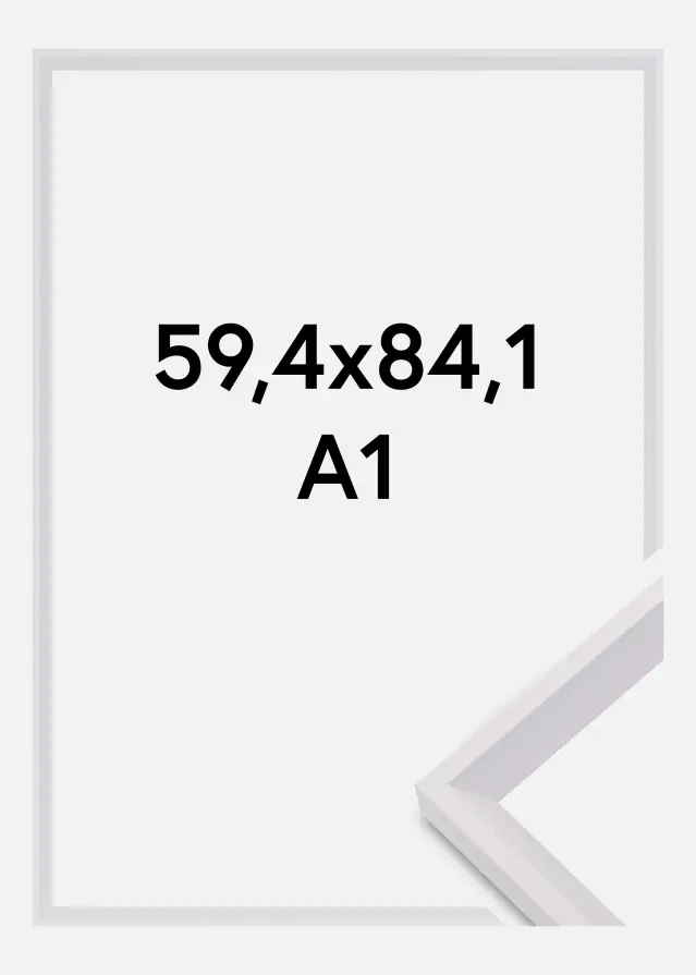 Ram Globe Akrylglas Vit 59,4x84,1 cm (A1)