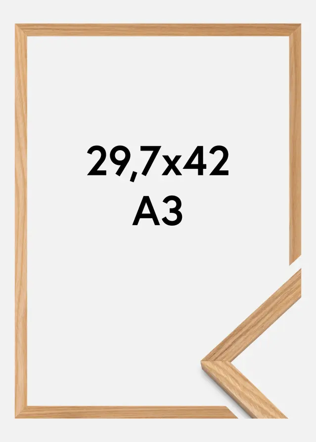 Ram Massiv Ek Akrylglas 29,7x42 cm (A3)