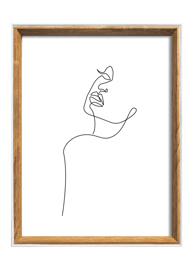 Ram Silhouette Valnöt 18x24 cm