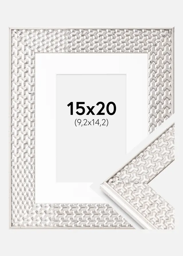Ram Grace Silver 15x20 cm - Passepartout Vit 4x6 inches